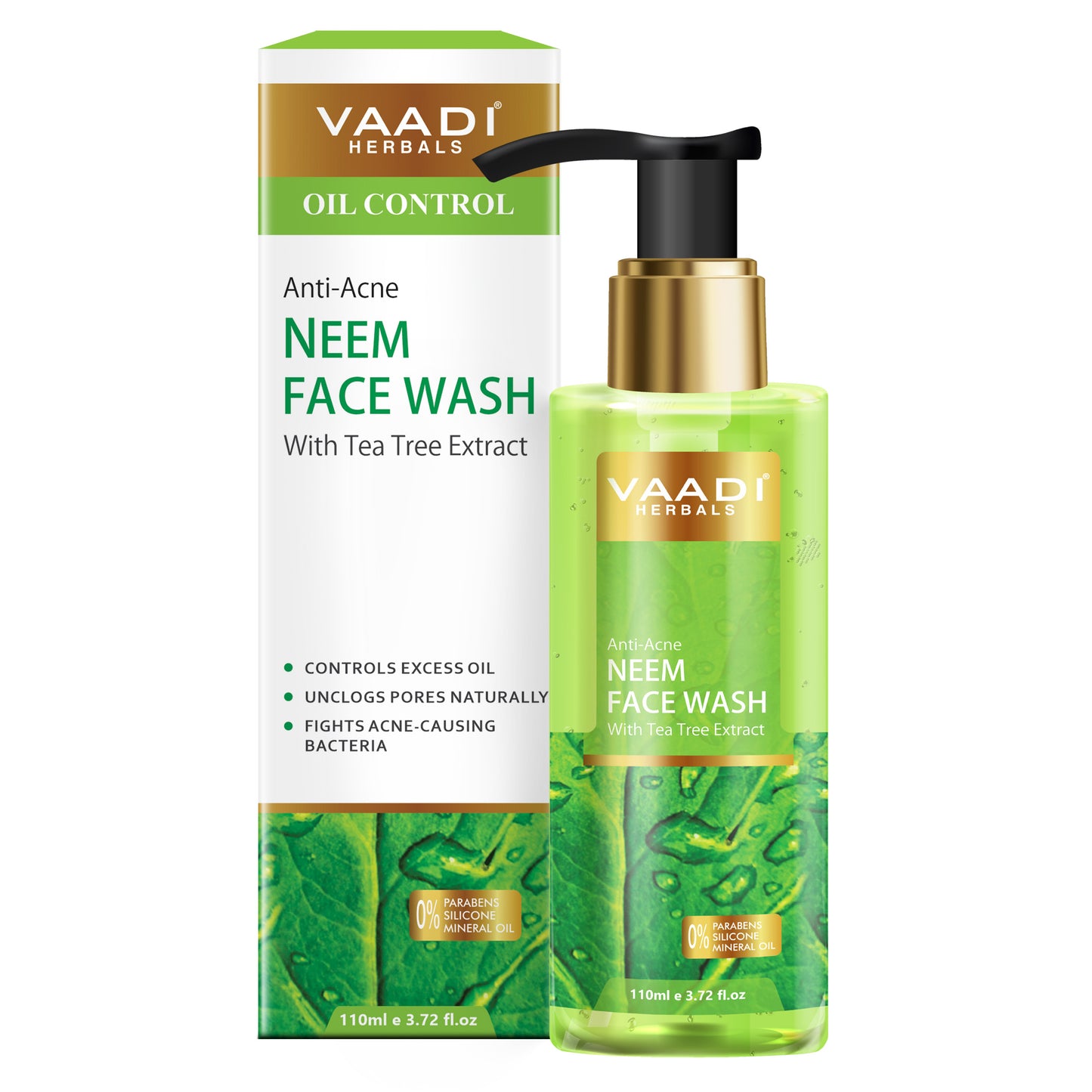 Organic Anti-Acne Neem Face Wash With Tea Tree Extract (110 ml)