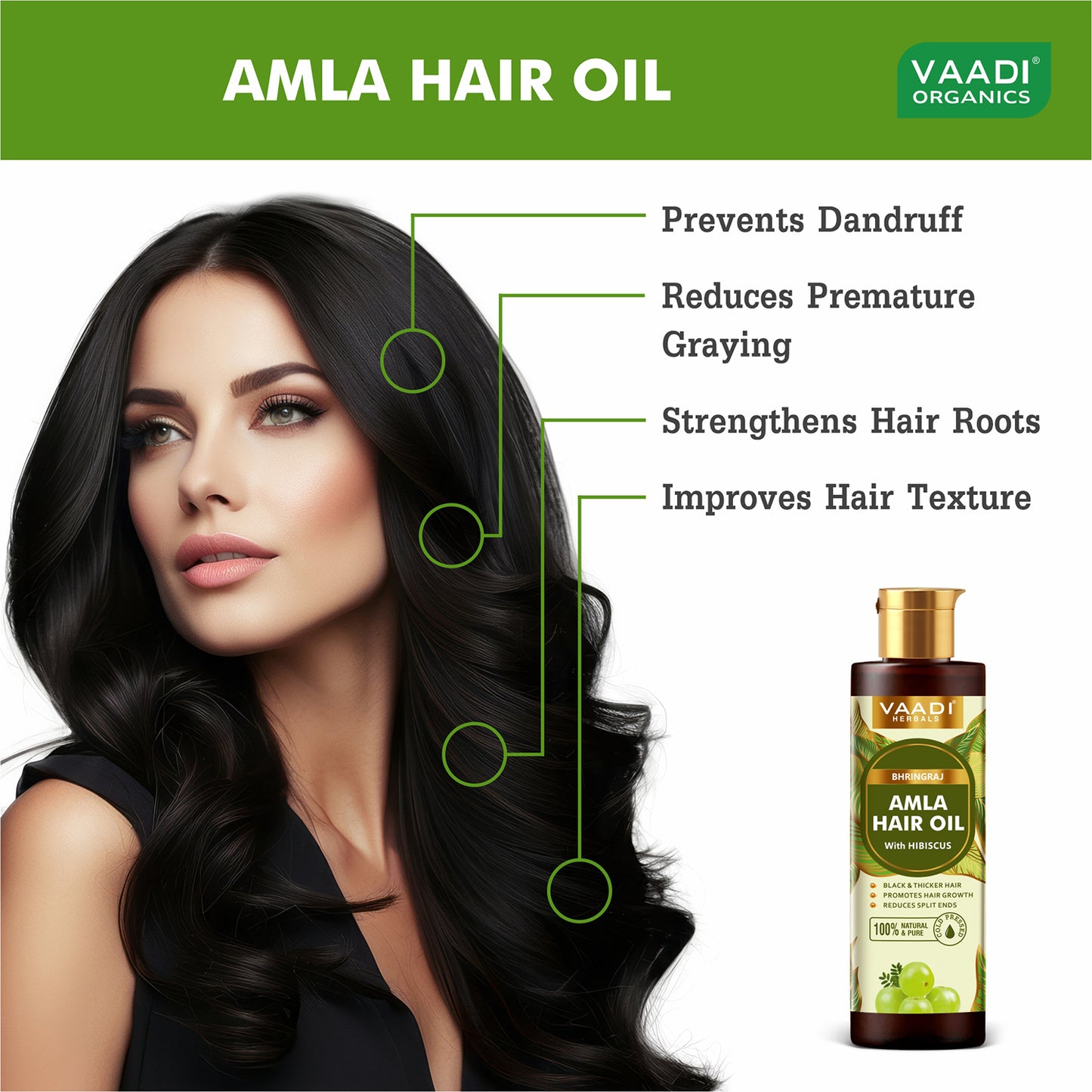 Bhringraj Amla Hair Oil with Hibiscus -Black & Thick Hair- Promotes Hair Growth-Strengthens Hair Roots- Reduces Hair fall- Strong & Healthy Hair- For All Hair Types- 250ml
