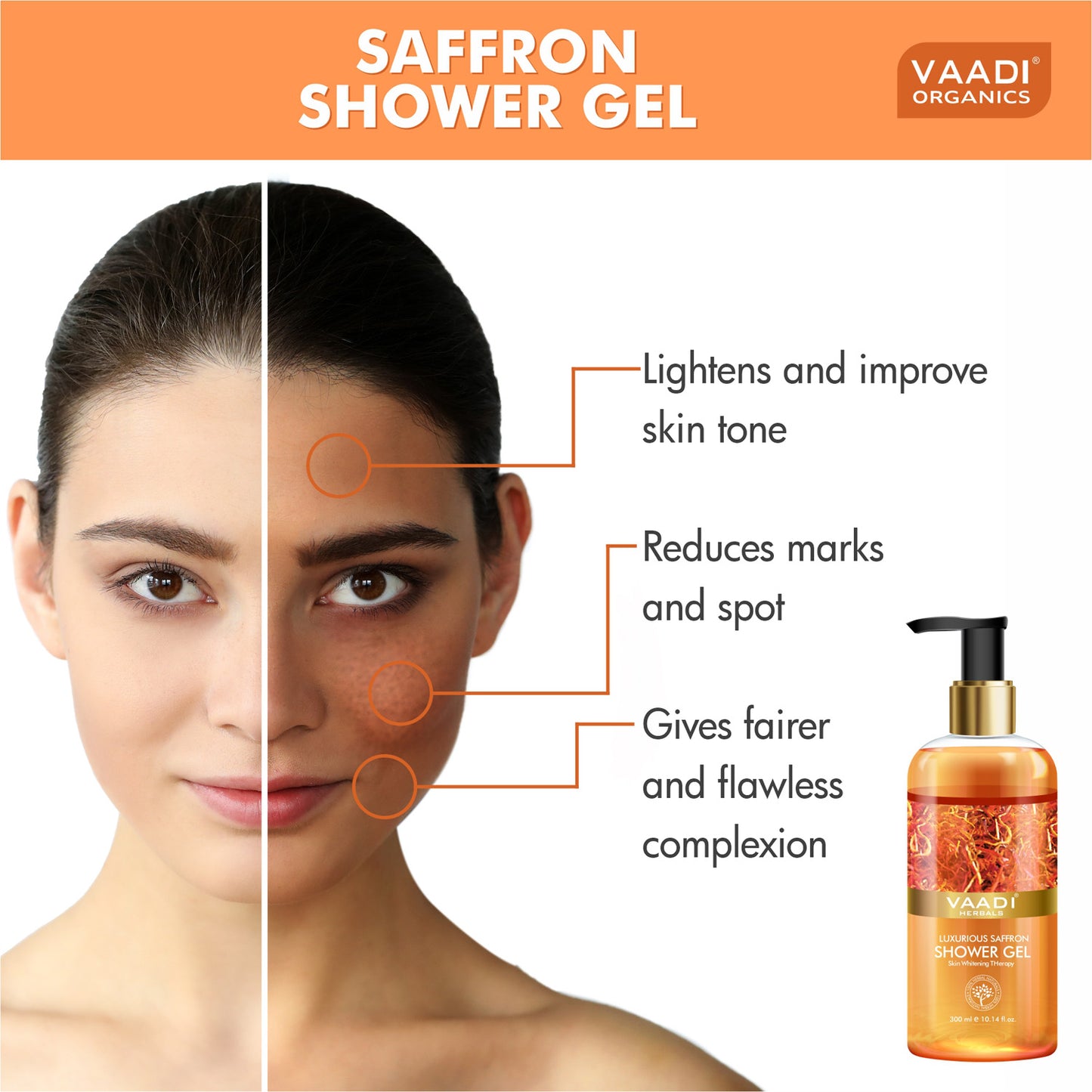 Pack of 2 Luxurious Saffron Shower Gel (300 ml x 2)