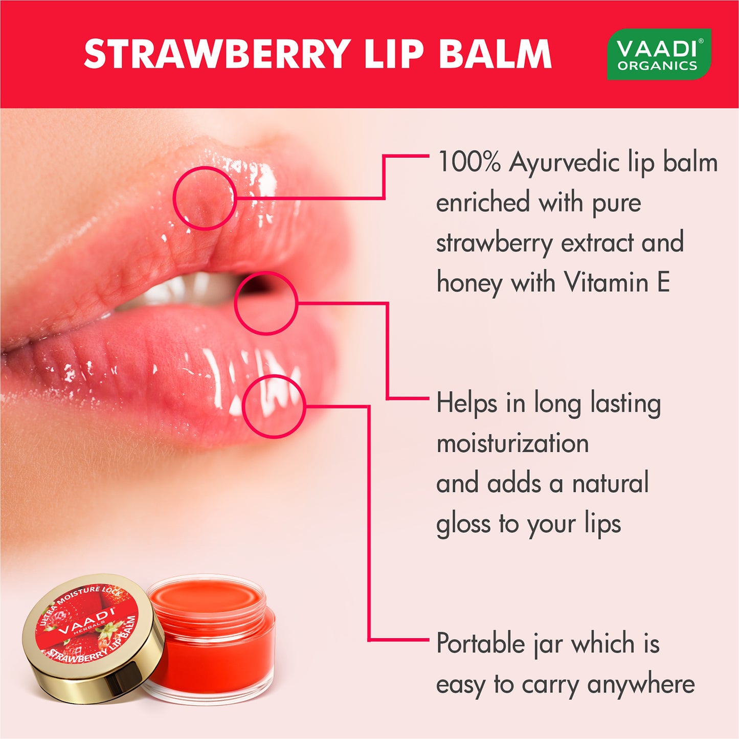 Nourishing Strawberry and Honey Lip Balm (6 gms)