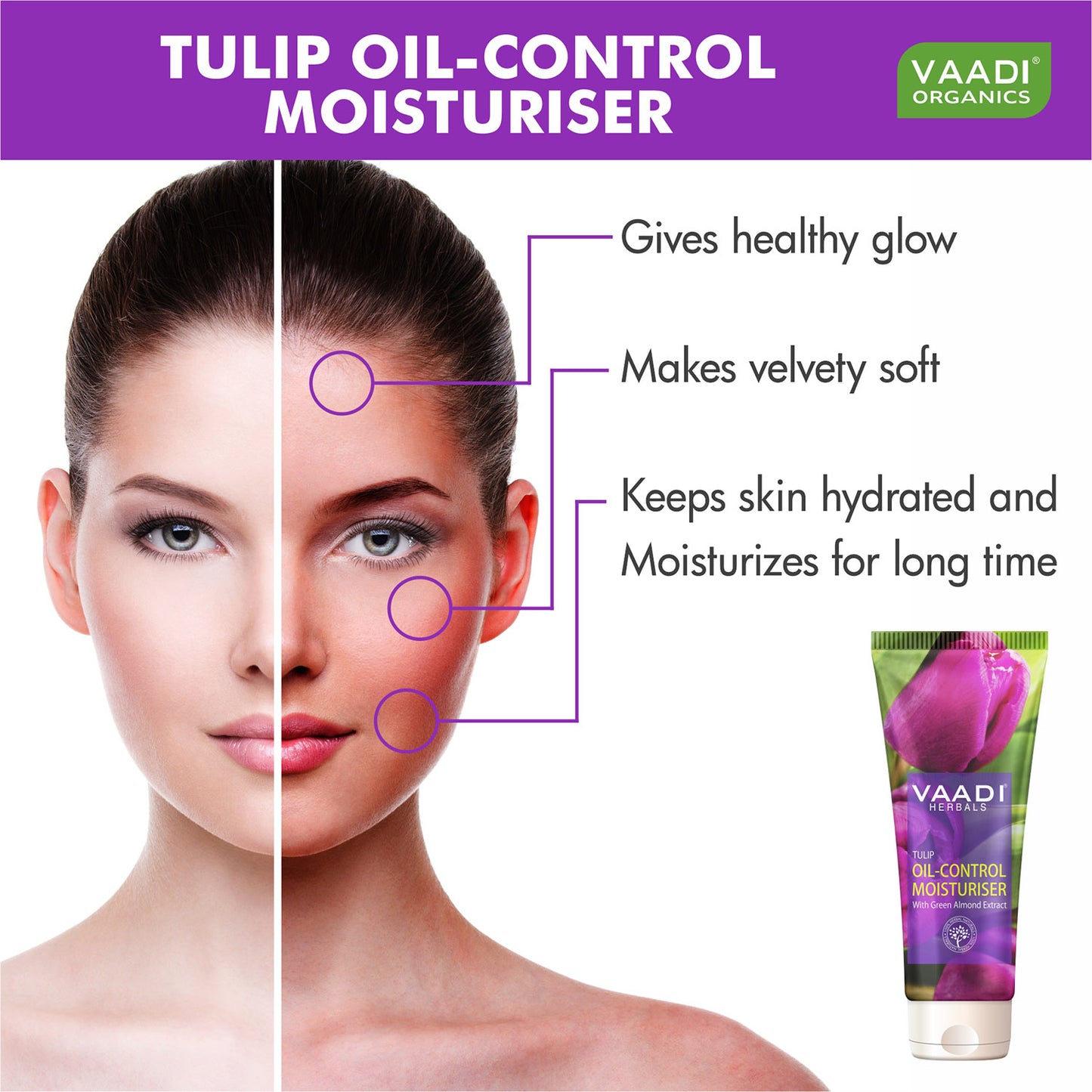 Tulip Oil Control Moisturizer with Green Almonds extract (150 ml)