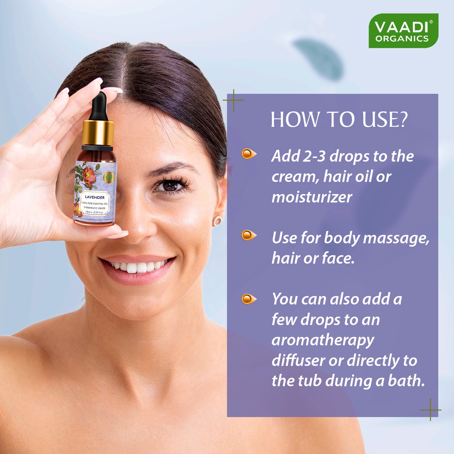 Lavender Essential Oil - Prevents Hairfall, Relieves Stress, Soothes Skin - 100% Pure Therapeutic Grade (10 ml)
