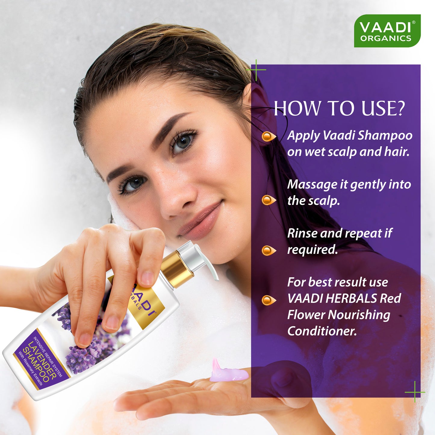 Lavender Shampoo with Corn Rose Conditioner ( 350 ml x 2)