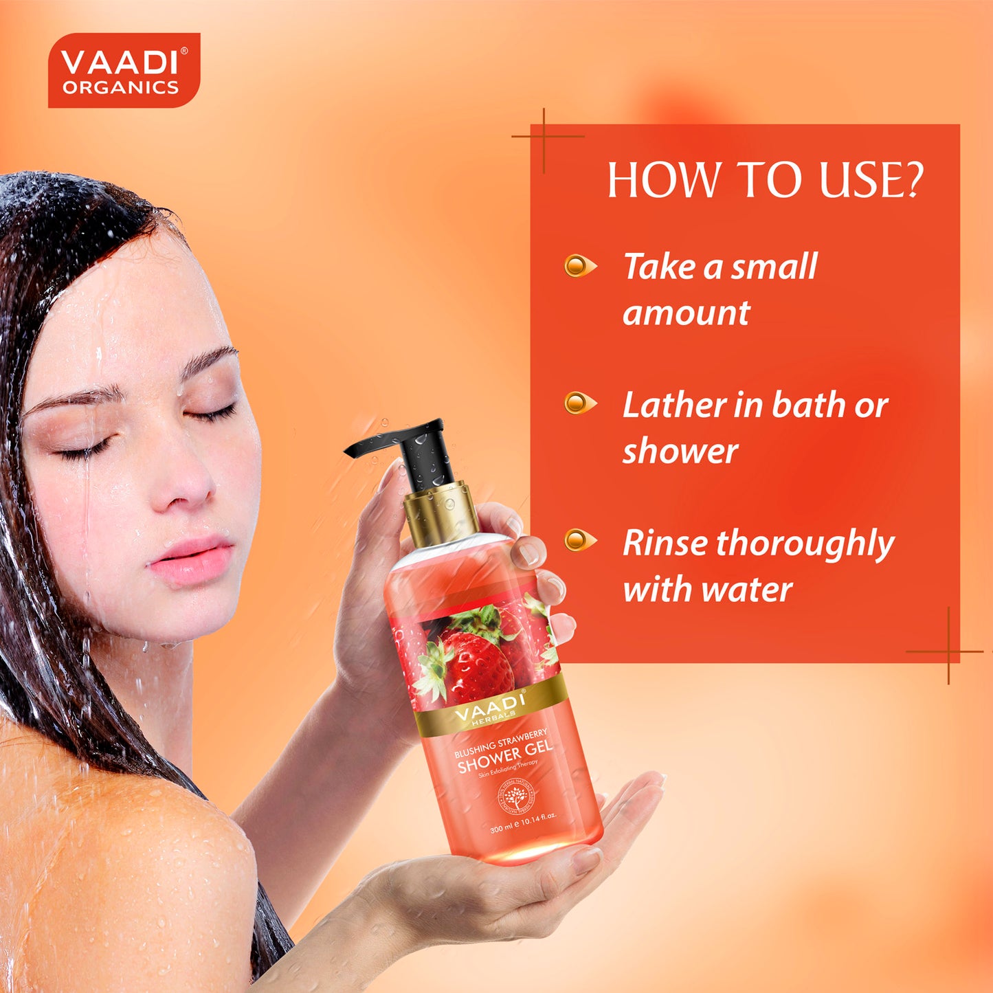 Pack of 2 Blushing Strawberry Shower Gel (300 ml x 2)