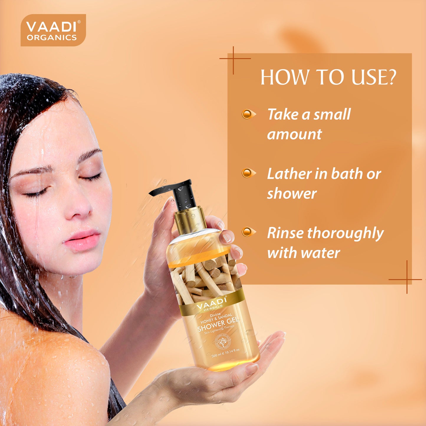Pack of 2 Divine Honey & Sandal Shower Gel (300 ml x 2)