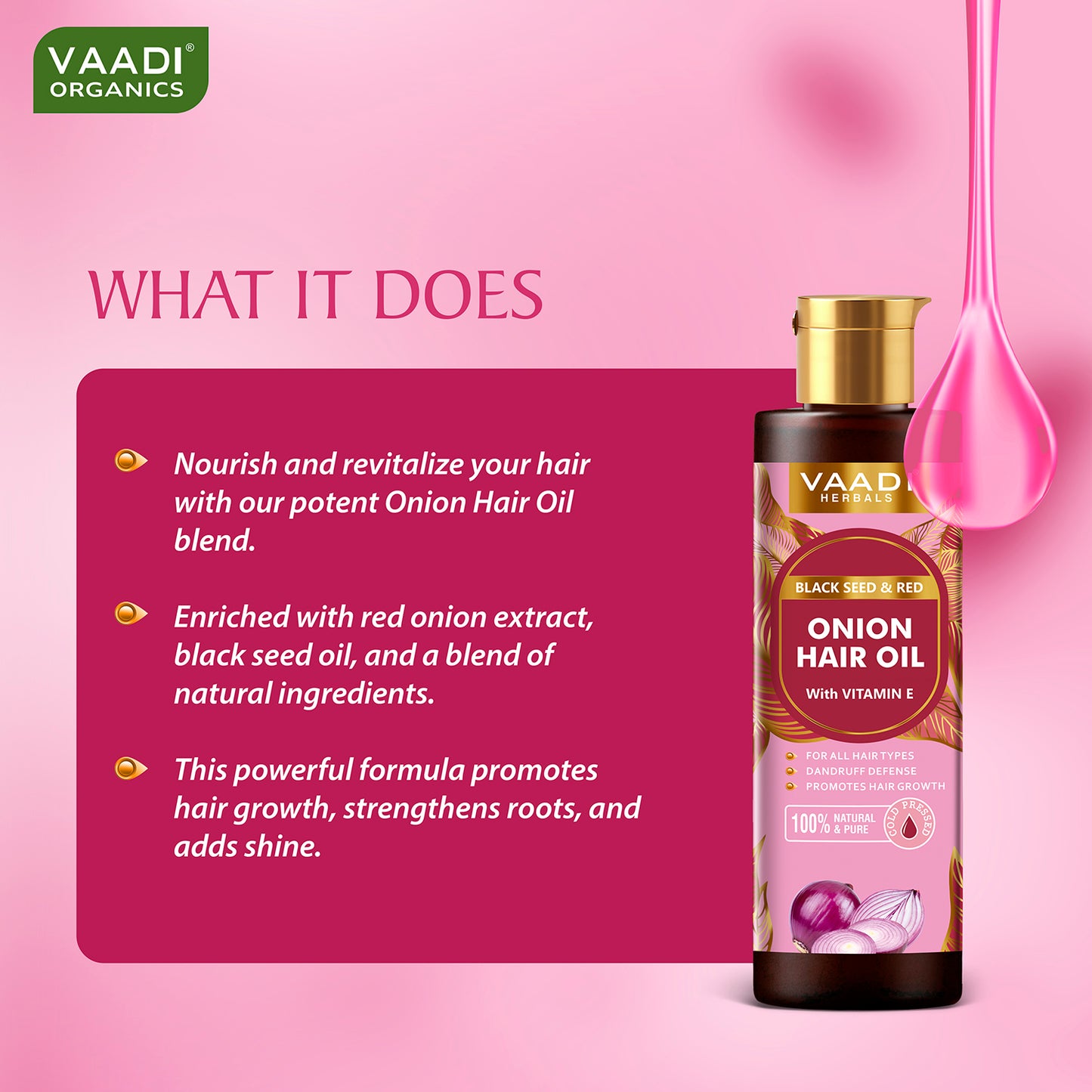 Black Seed and Red Seed Onion Hair Oil with Vitamin B3- Anti- Hairfall-Promotes Hair Growth- -Reduuces Dandruff-Nourishes Hair Roots- Promotes Hair Thickness- For All Hair types-250ml