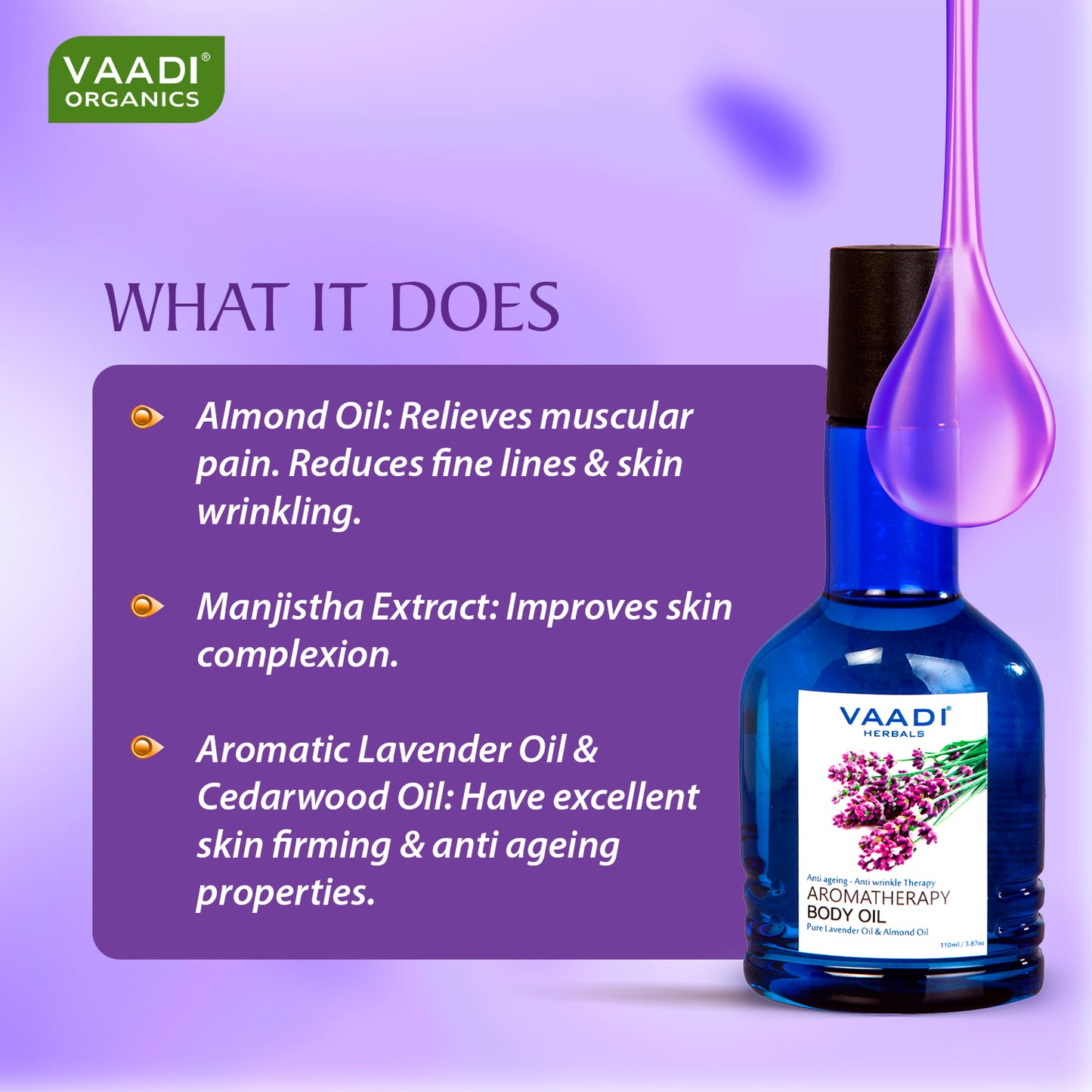 Aromatherapy Body Oil-Lavender & Almond Oil (110 ml)