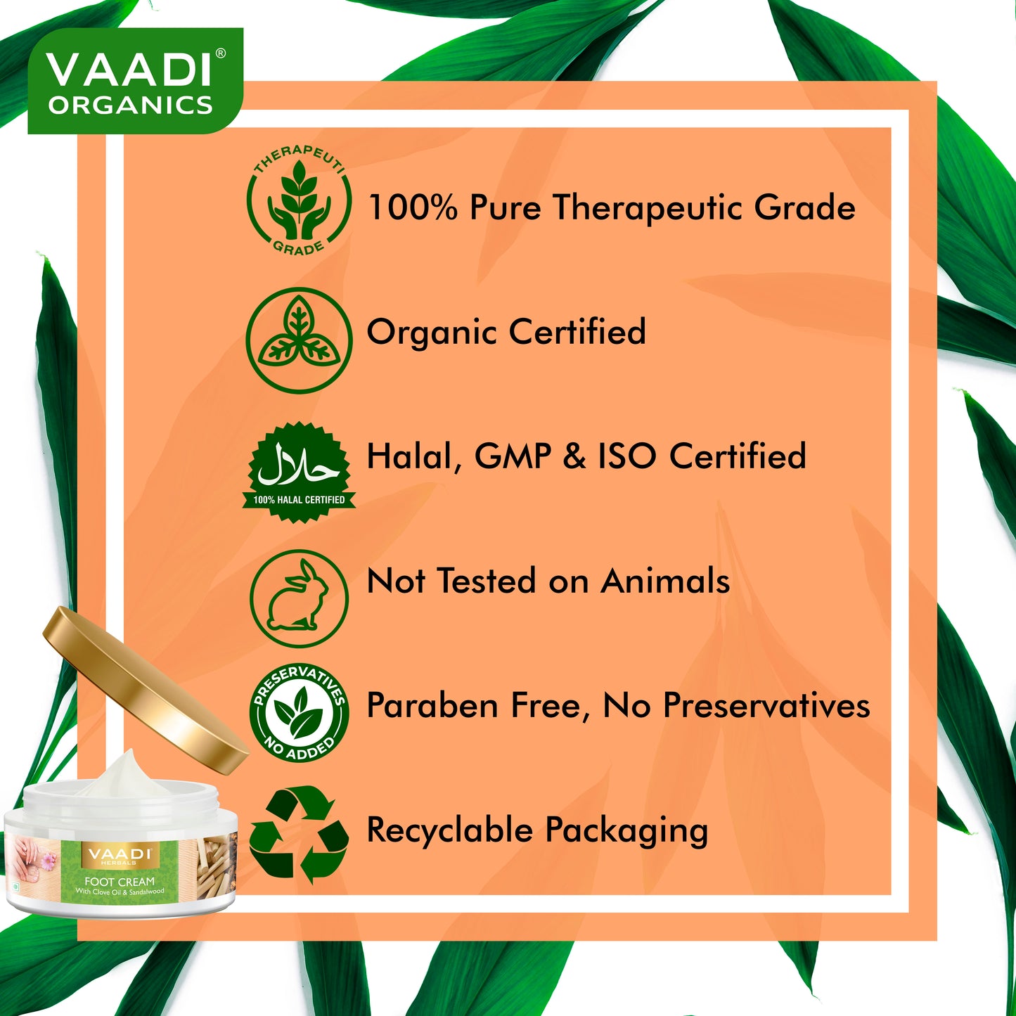 Pack of 3 Foot Cream - Clove & Sandal Oil (150 gms x 3)