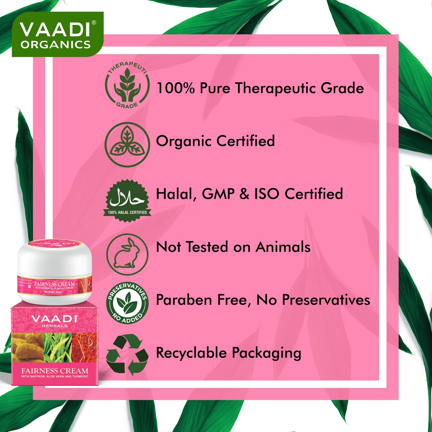 Fairness Cream - Saffron, Aloe Vera & Turmeric Extracts (30 gms)
