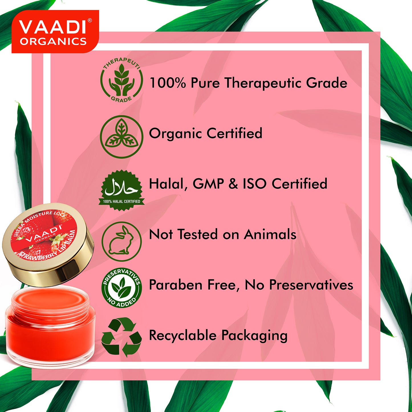 Nourishing Strawberry and Honey Lip Balm (6 gms)