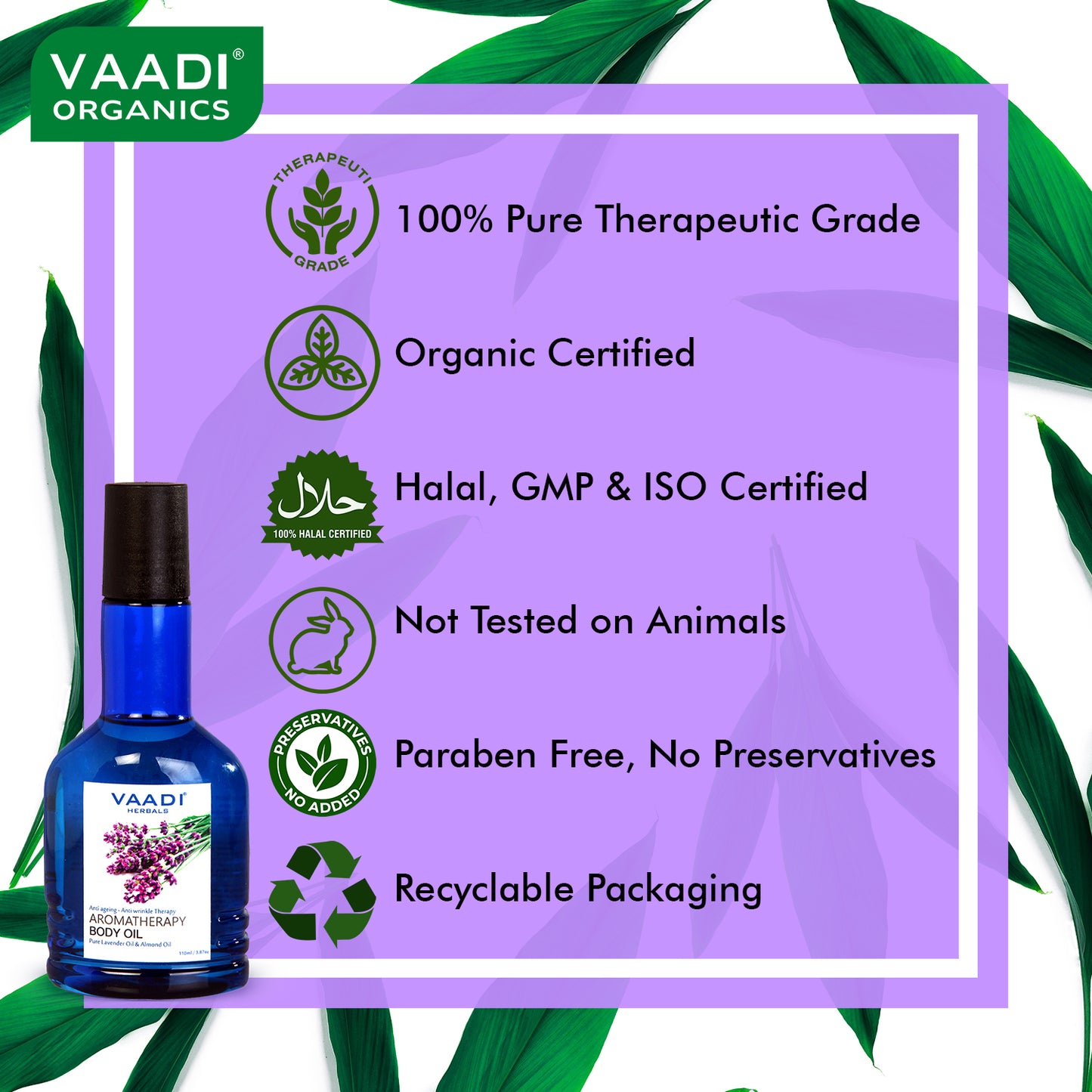 Aromatherapy Body Oil-Lavender & Almond Oil (110 ml)