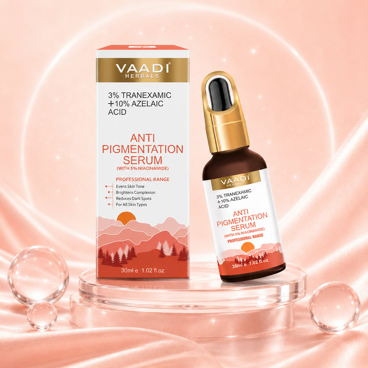 3%Tranexamic and 10% Azelaic Acid Anti Pigmentation Serum with 5% Niacinamide| Brighter Complexion| Reduces Dark Spots| Soothes Inflammation|Fades Hyper pigmentation| For All Skin Types| 30ml