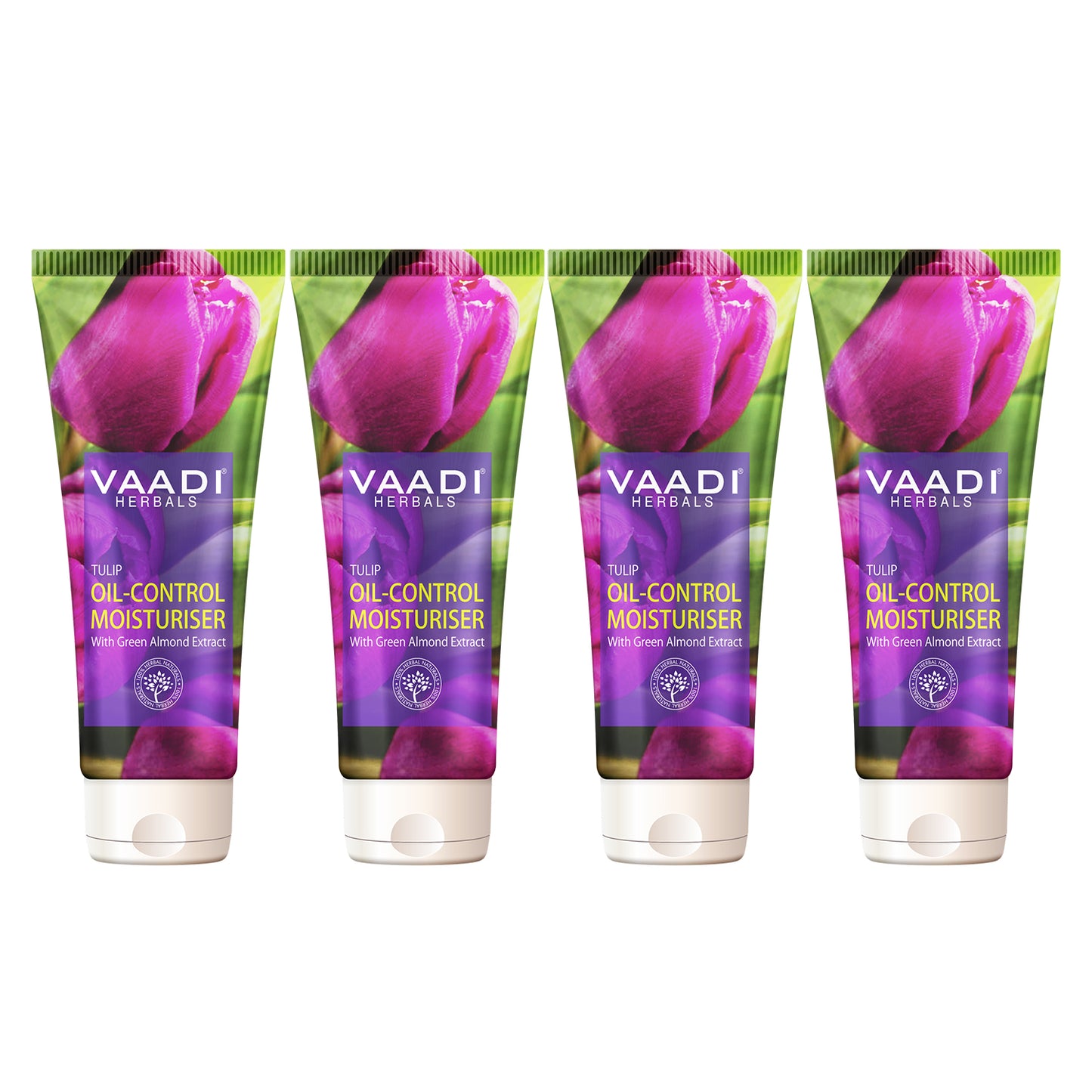 Pack of 4 Tulip Oil Control Moisturizers with Green Almonds extract (60 ml x 4)