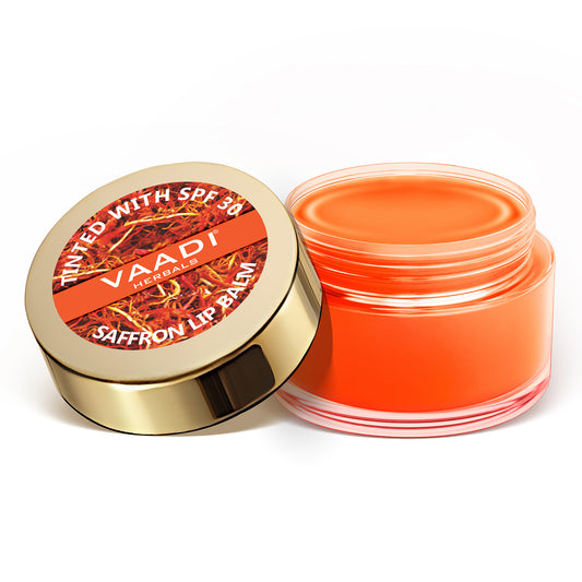 Tinted Saffron Lip Balm with SPF30 for Dry, Chapped & Sun Damaged Lips (10 gms)