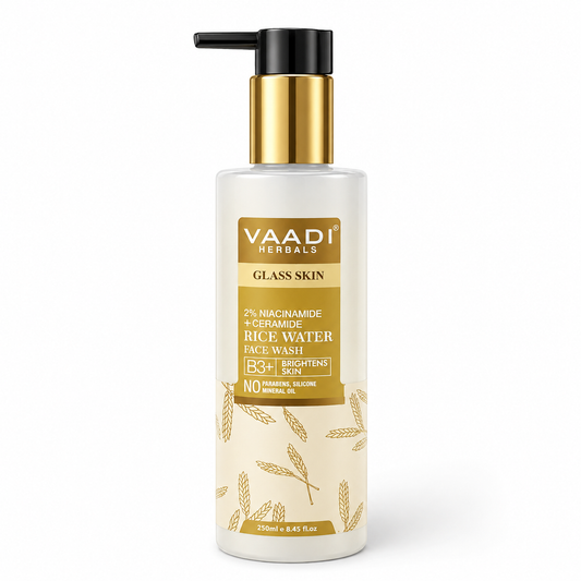 2% Niacinamide + Ceramide Rice Water Face Wash | B3+ | Brightens Skin|Glass Skin Look| Hydrating (250 ml)