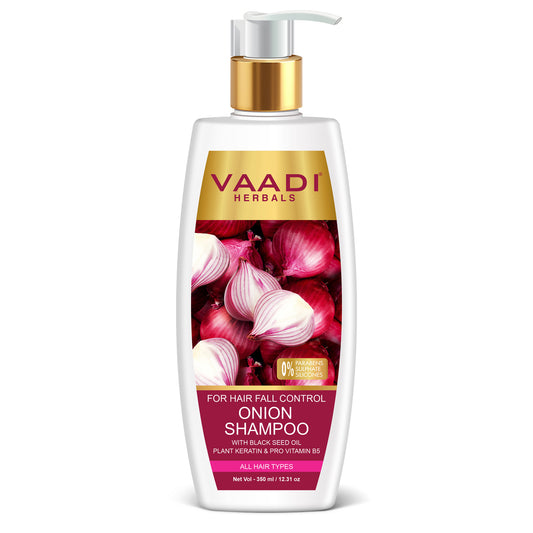 Onion Shampoo with Black Seed Oil, Plant Keratin & PRO Vitamin B5 (350 ml)