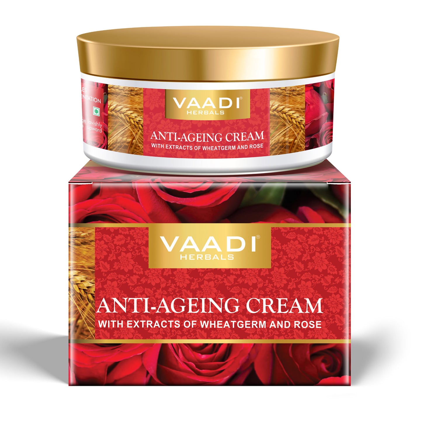 Anti Ageing Cream with extracts of Almonds, Wheatgerm and Rose (150 gms)