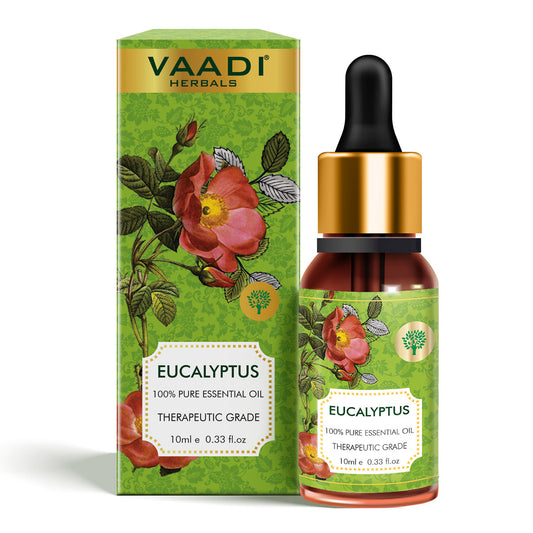 Eucalyptus Essential Oil - Prevents Hairfall, Acne, Soothing & Cool Fragrance - 100% Pure Therapeutic Grade (10 ml)