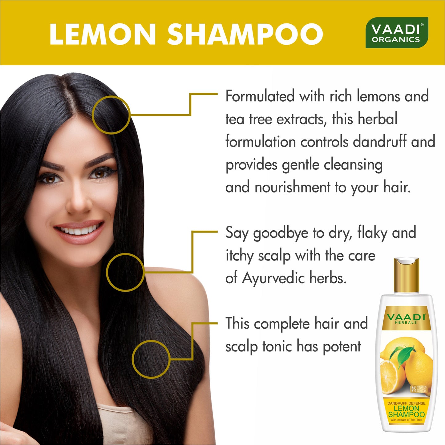 Dandruff Defense Lemon Shampoo With Extract of Tea Tree (350 ml)