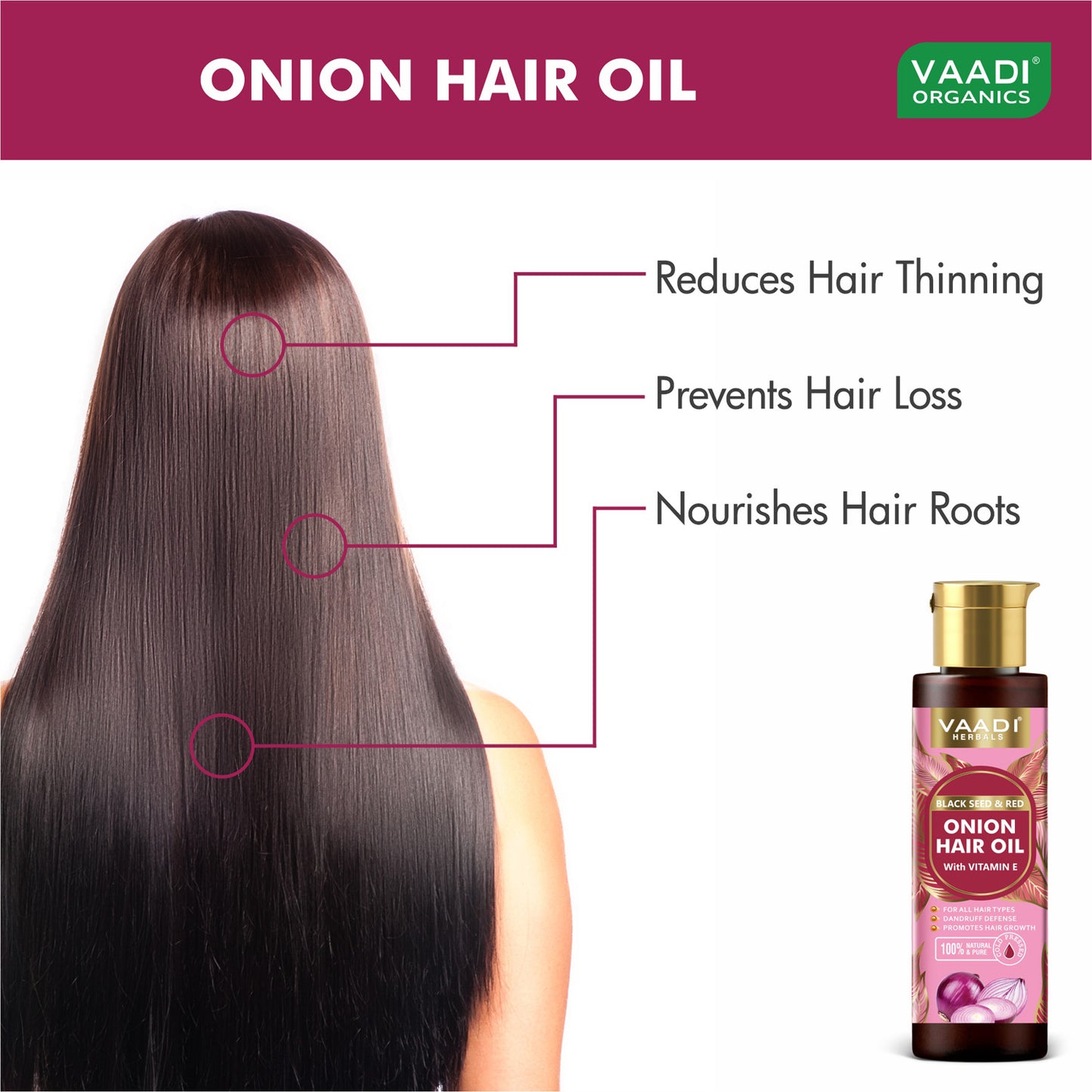 Black Seed and Red Seed Onion Hair Oil with Vitamin B3- Anti- Hairfall-Promotes Hair Growth- -Reduuces Dandruff-Nourishes Hair Roots- Promotes Hair Thickness- For All Hair types-120ml