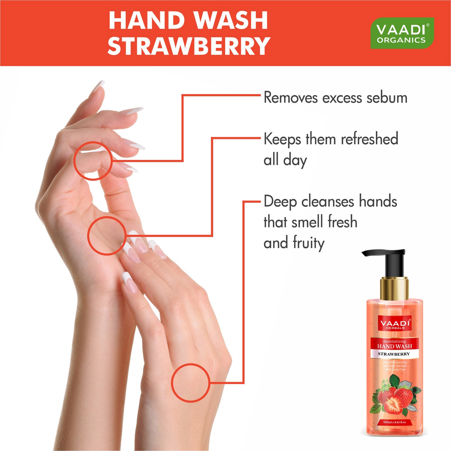 Deep Moisturizing Strawberry Hand Wash (250 ml)