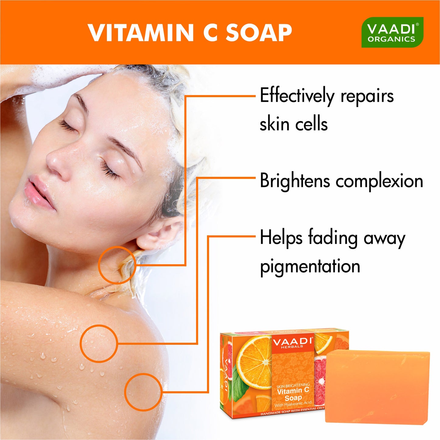 Pack of 12 Vitamin C Soap with Hyaluronic Acid (75 gms X 12)