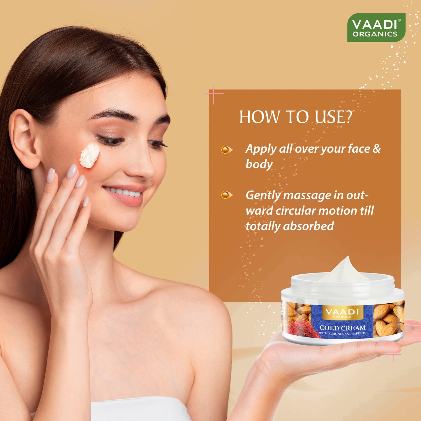 Cold Cream with Almond Oil, Aloe Vera & Saffron (150 gms)