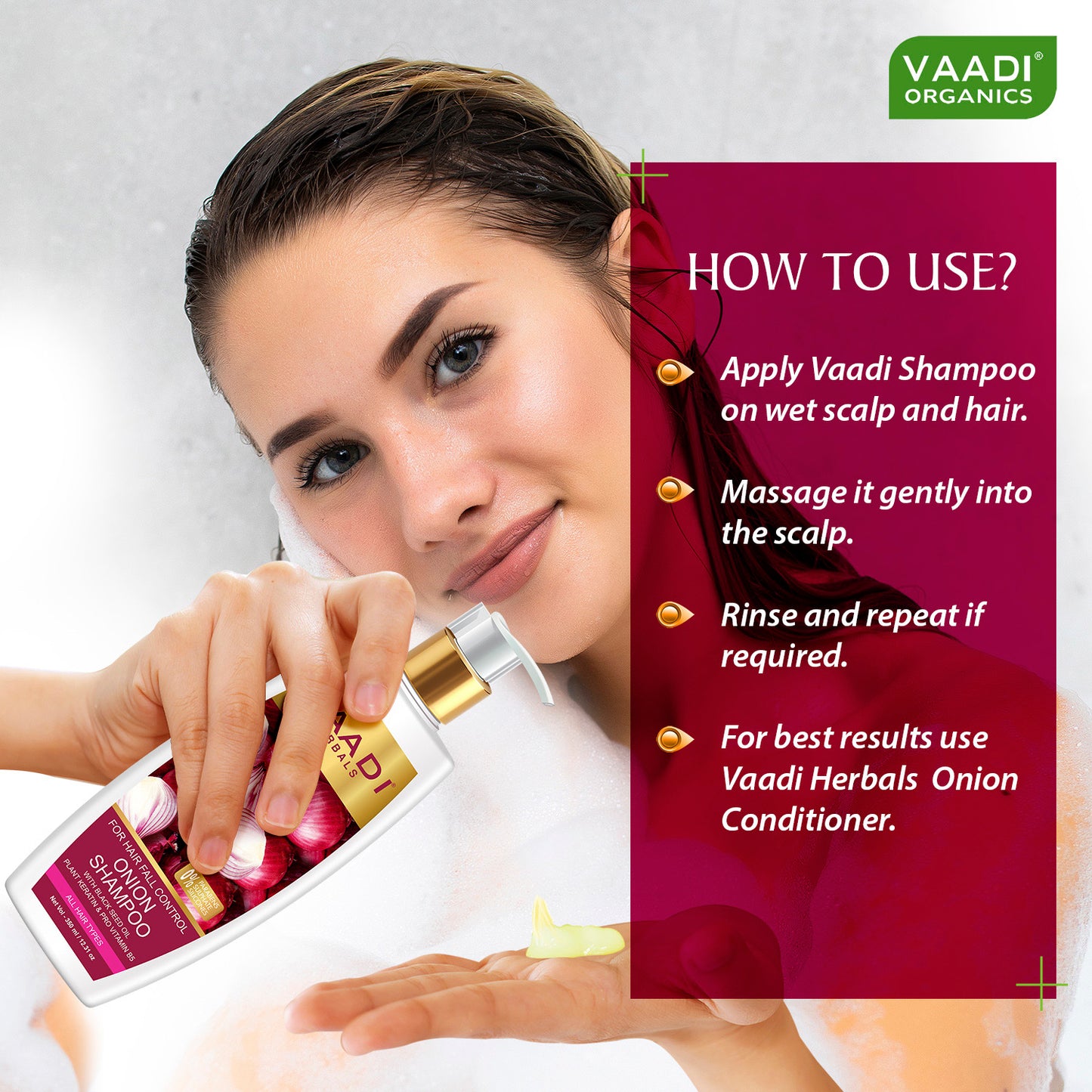 Pack of 2 Onion Shampoo For Hairfall Control (350 ml X 2)