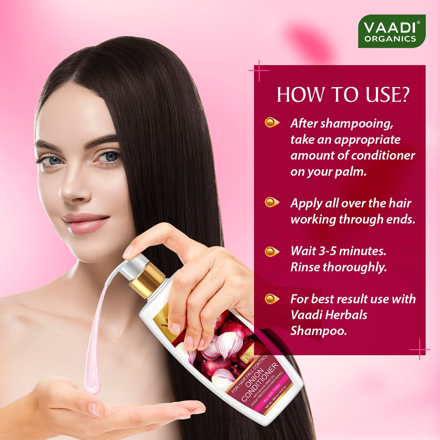 Onion Conditioner with Black Seed Oil Wheat Protein & Coconut (350 ml)
