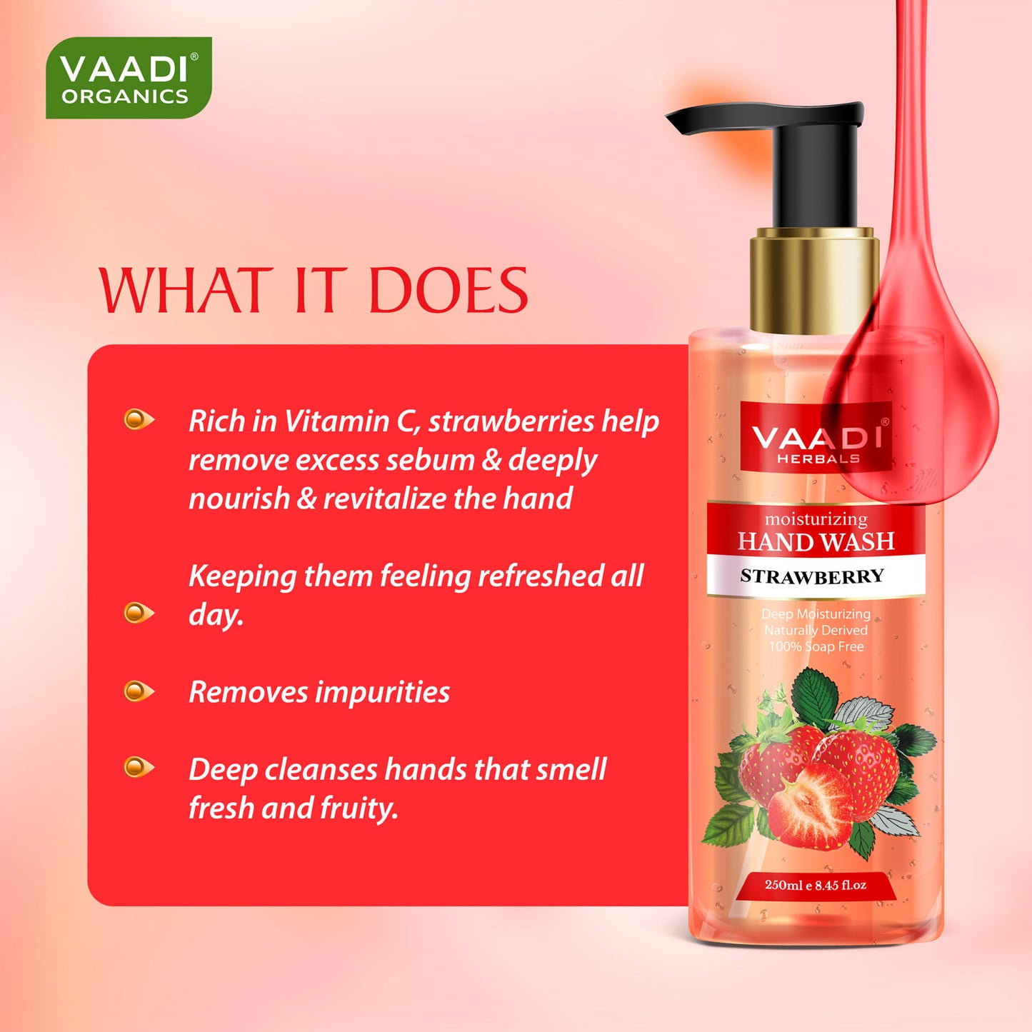 Deep Moisturizing Strawberry Hand Wash (250 ml)