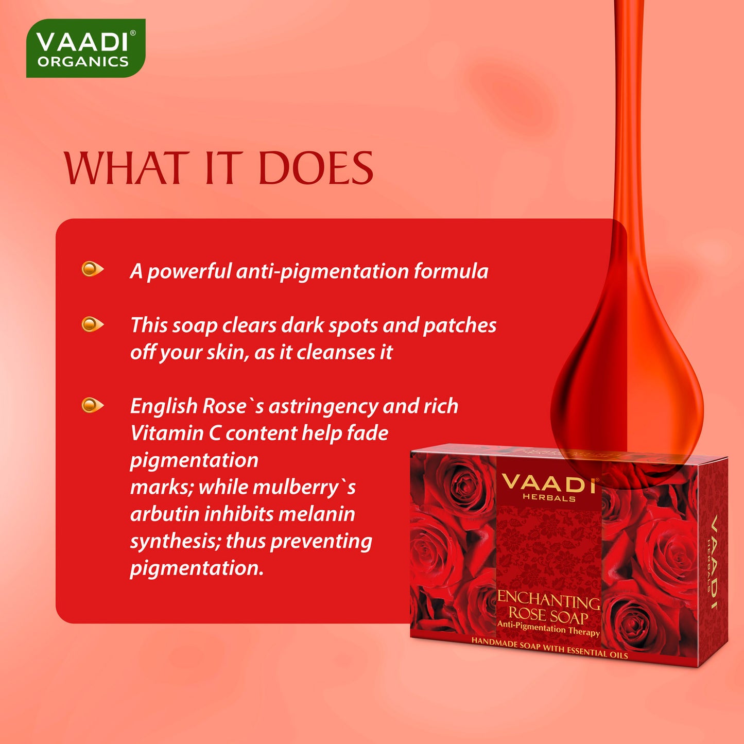 Pack of 6 Enchanting Rose Soap with Mulberry Extractl (75 gms x 6)