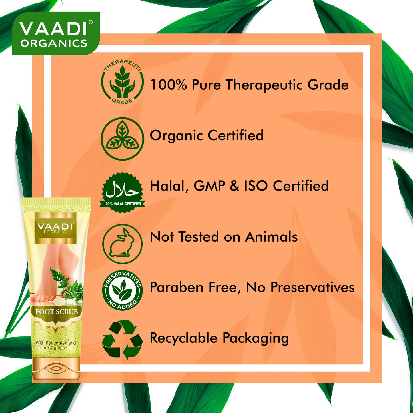 Pack of 2 Foot Scrub with Fenugreek & Lemongrass Oil (110 gms x 2)