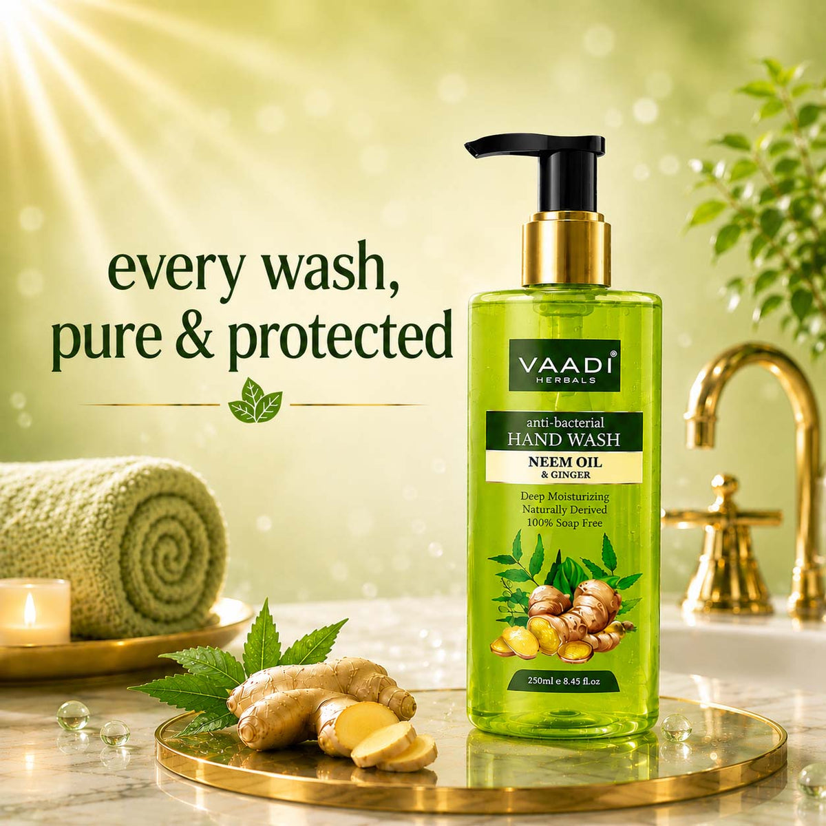 Anti-Bacterial Neem Oil & Ginger Hand Wash (250 ml)