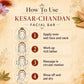 Pack of 6 Kesar Chandan Facial Bars with Extract of Orange Peel (25 gms x 6)