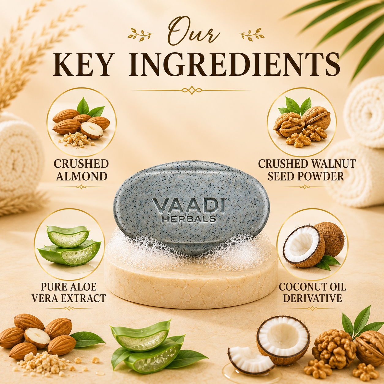 Pack of 12 Elbow-Foot-Knee Scrub Soap with Almond & Walnut Scrub (75 gms x 12)