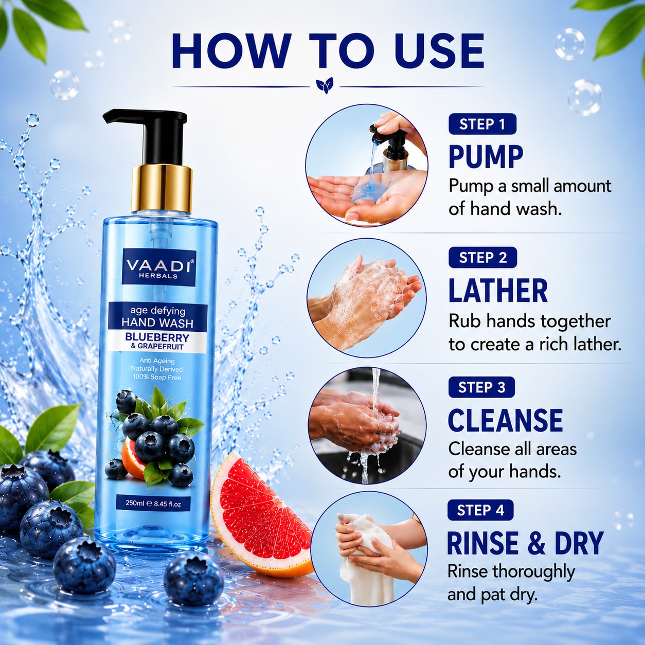 Age Defying Blueberry & Grapefruit Hand Wash (250 ml)