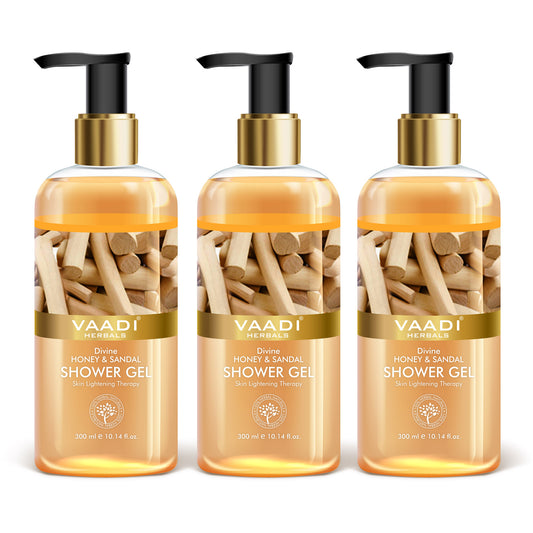 Pack of 3 Divine Honey & Sandal Shower Gel (300 ml x 3)