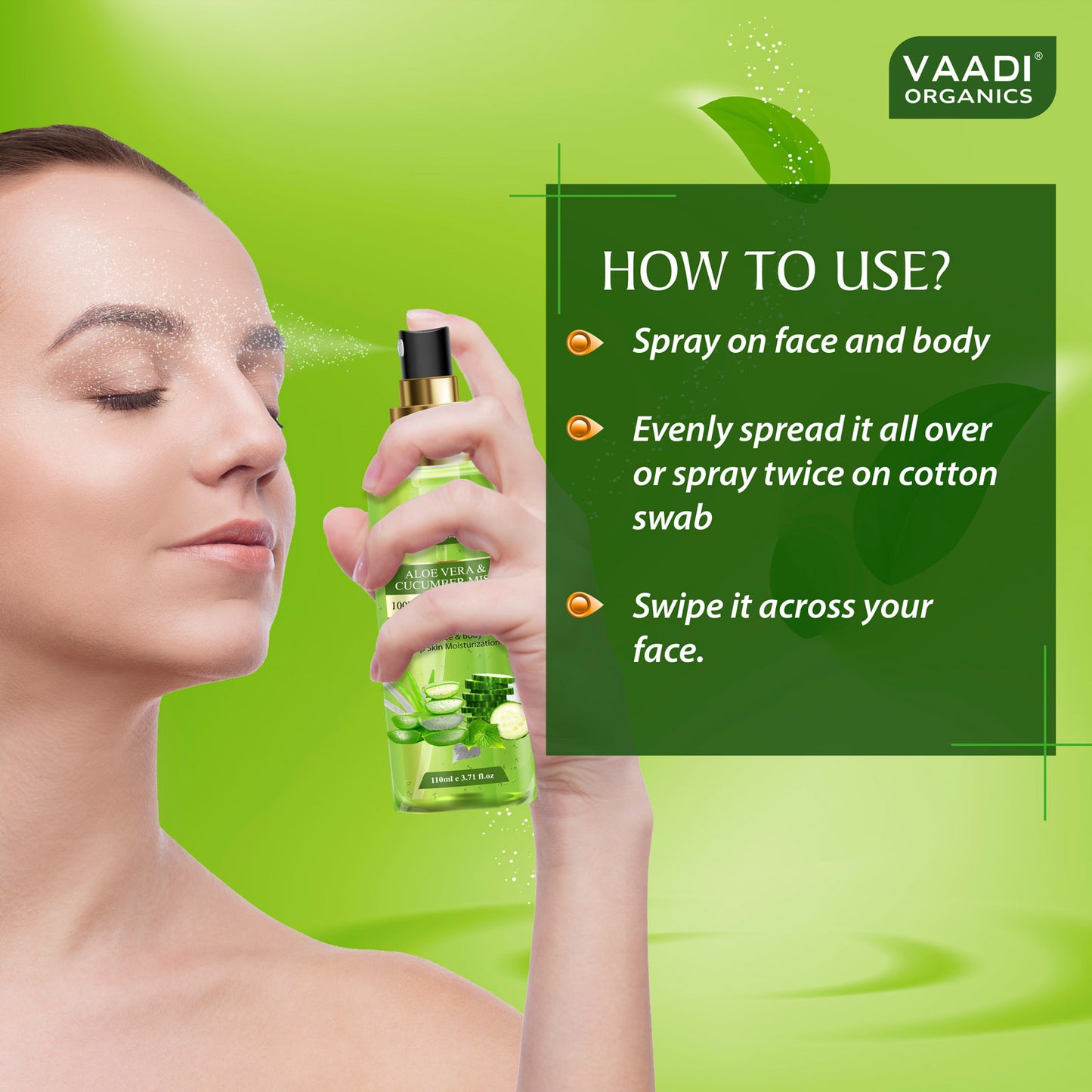 Aloe Vera & Cucumber Mist - 100% Natural Skin Toner (110 ml)