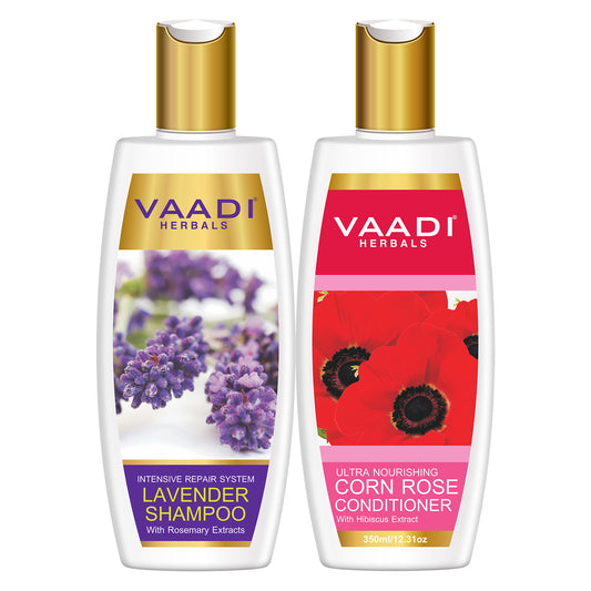 Lavender Shampoo with Corn Rose Conditioner ( 350 ml x 2)