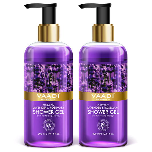 Pack of 2  Heavenly Lavender & Rosemarry Shower Gel (300 ml x 2)