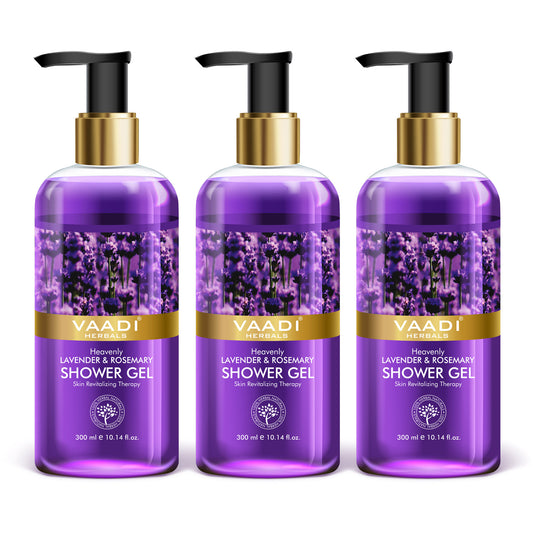 Pack of 3 Heavenly Lavender & Rosemarry Shower Gel (300 ml x 3)