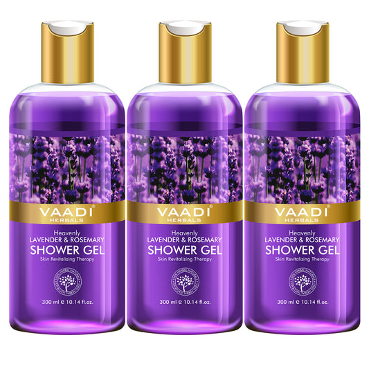 Pack of 3 Heavenly Lavender & Rosemarry Shower Gel (300 ml x 3)