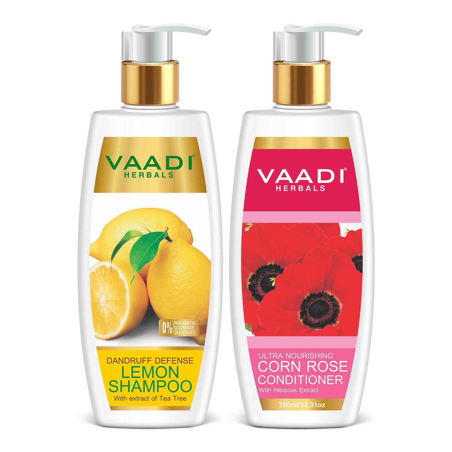 Dandruff Defense Lemon Shampoo with Corn Rose Conditioner ( 350 ml x 2)