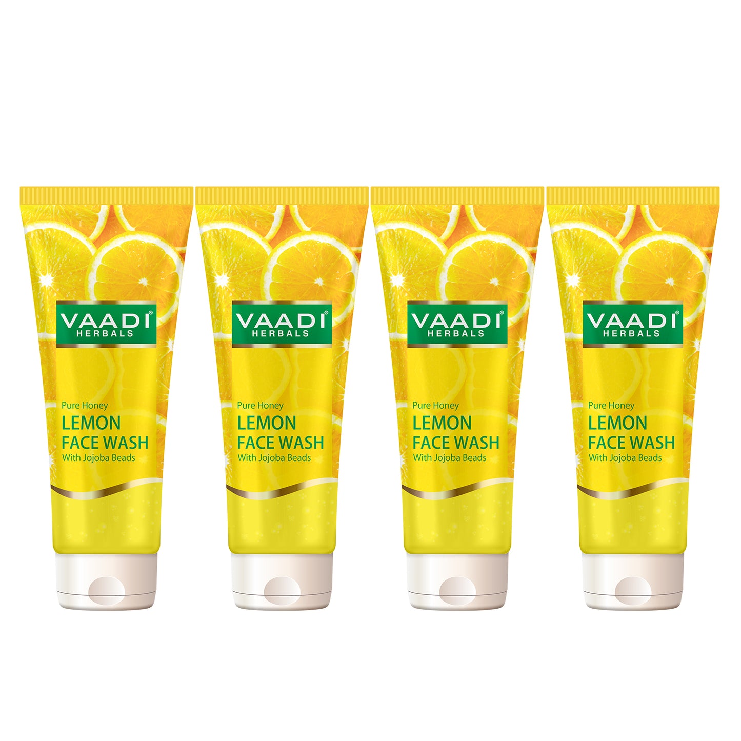 Pack of 4 Honey Lemon Face Wash With Jojoba Beads (60 ml x 4)