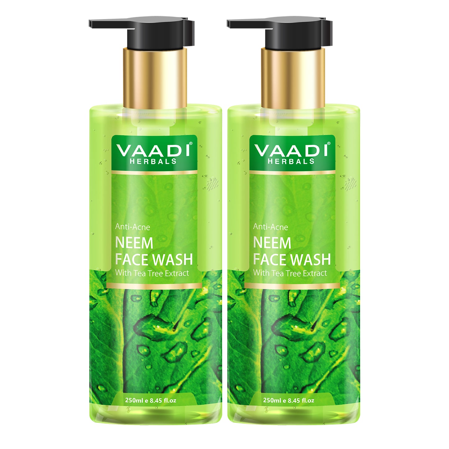 Pack of 2 Anti-Acne Neem Face Wash With Tea Tree Extract (2 x 250 ml)