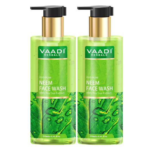 Pack of 2 Anti-Acne Neem Face Wash With Tea Tree Extract (2 x 250 ml)