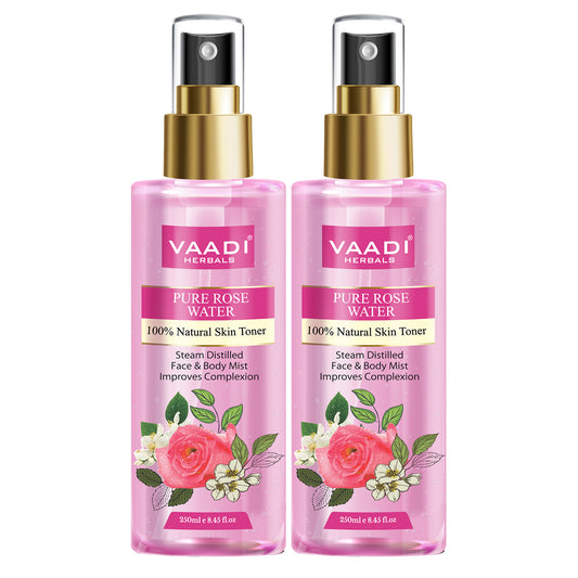 Rose Water - 100% Natural & Pure (250 ml x 2)