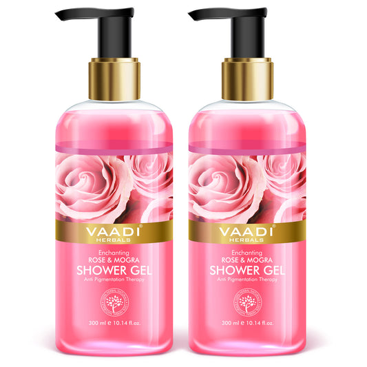 Pack of 2  Enchanting Rose & Mogra Shower Gel (300 ml x 2)