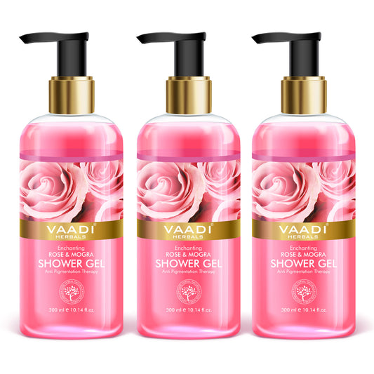 Pack of 3 Enchanting Rose & Mogra Shower Gel (300 ml x 3)