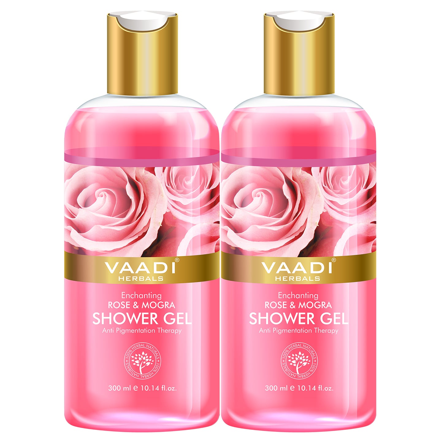 Pack of 2  Enchanting Rose & Mogra Shower Gel (300 ml x 2)